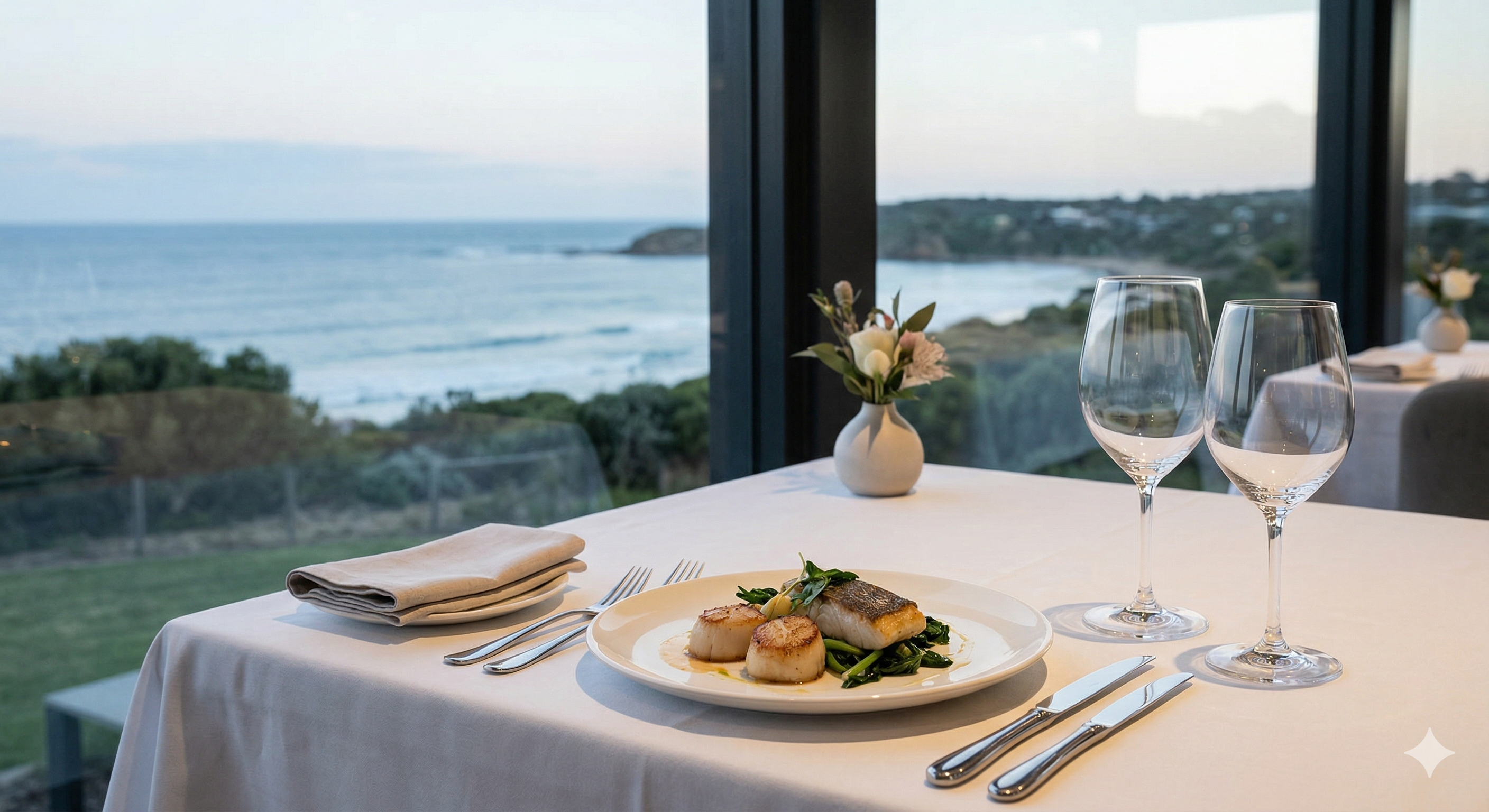Fine dining with ocean views on the Surf Coast